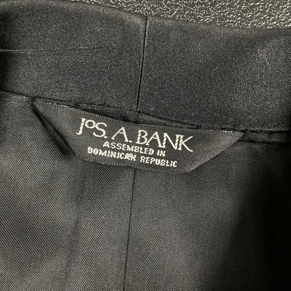 Jos. A. Bank 100% Wool Tuxedo‎ Jacket Men's 40L Black Shawl Lapel Formal Blazer